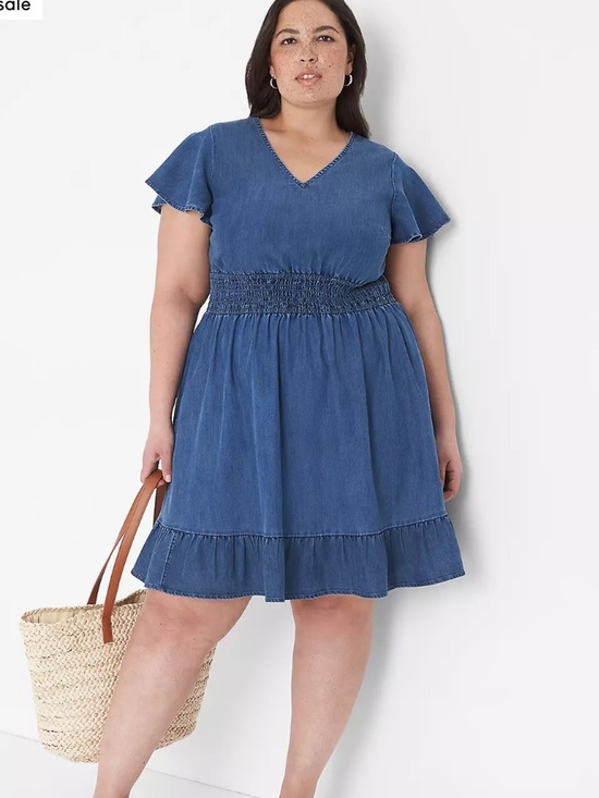 Lane Bryant Dresses & Skirts - Lane Bryant size 24 chambray/denim style dress with pockets